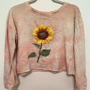 Rebellious one tie dye sunflower shirt